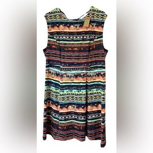 Title Nine Hillary’s Sassy Back Midi Athletic Dress NWT! Size XL Multicolored